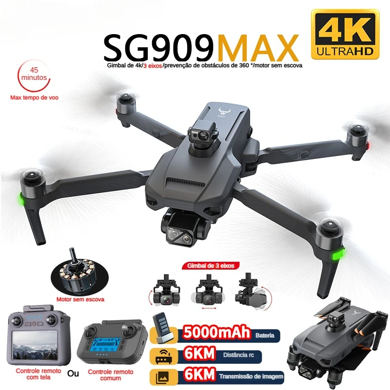Drone Kit Professional - ZLL SG909 SG909MAX 4K Kameralı Profesyonel