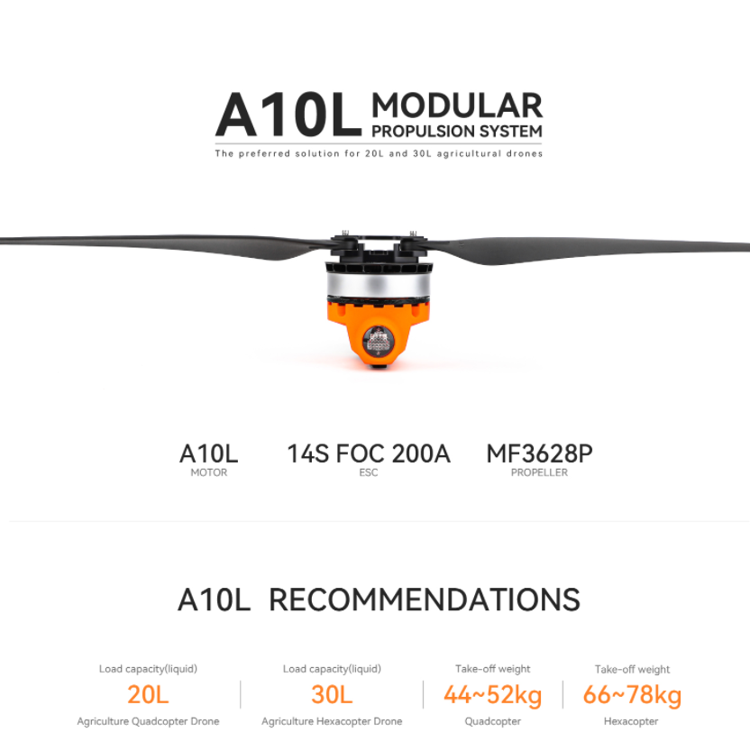 T-MOTOR A10L 12S 14S Yüksek Gü - Drone Kit Hexacopter incelemesi ve fiyatı